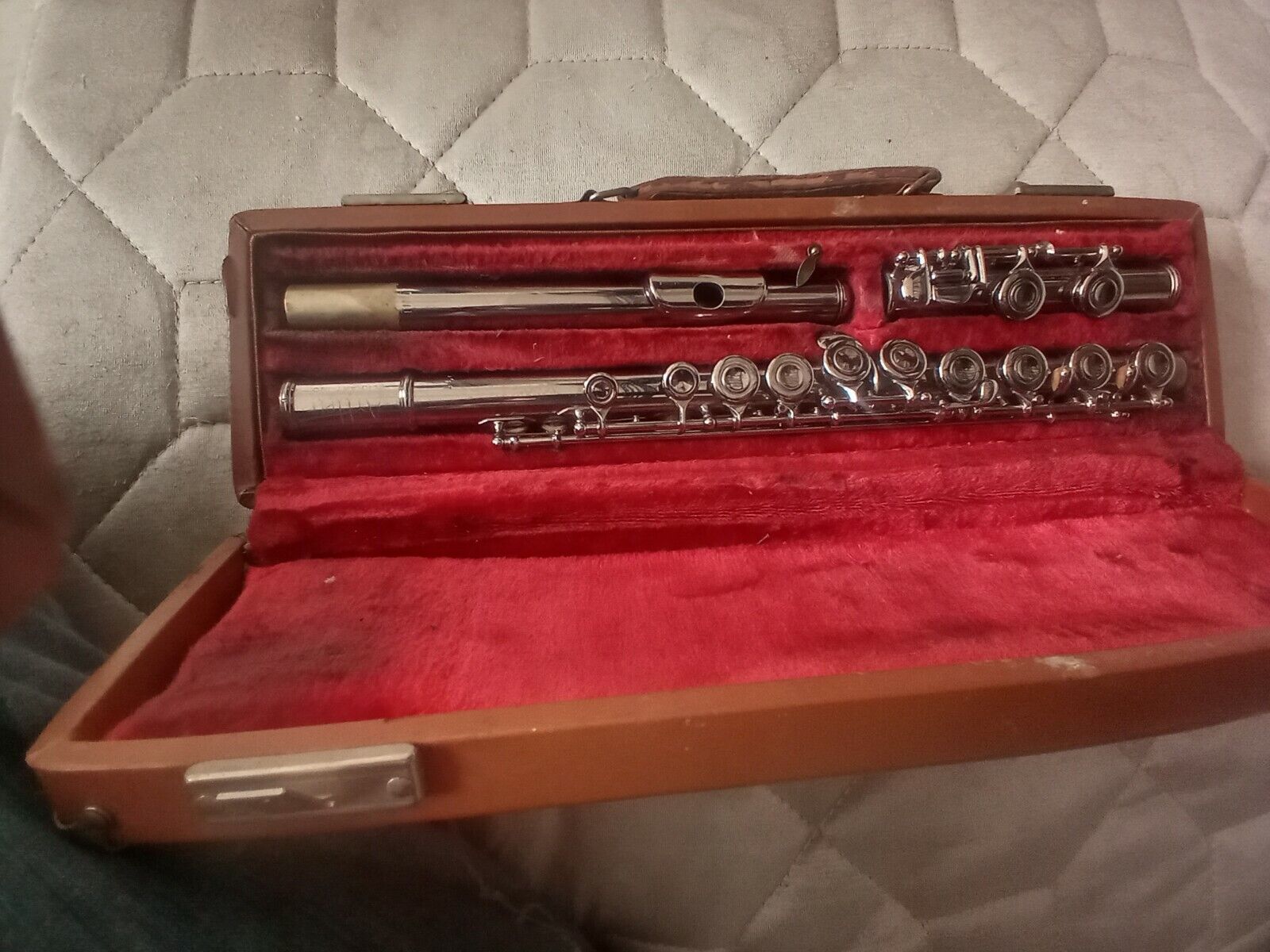 Vintage 1964 Artley Elkhart Indiana Silver Plated Metal Flute