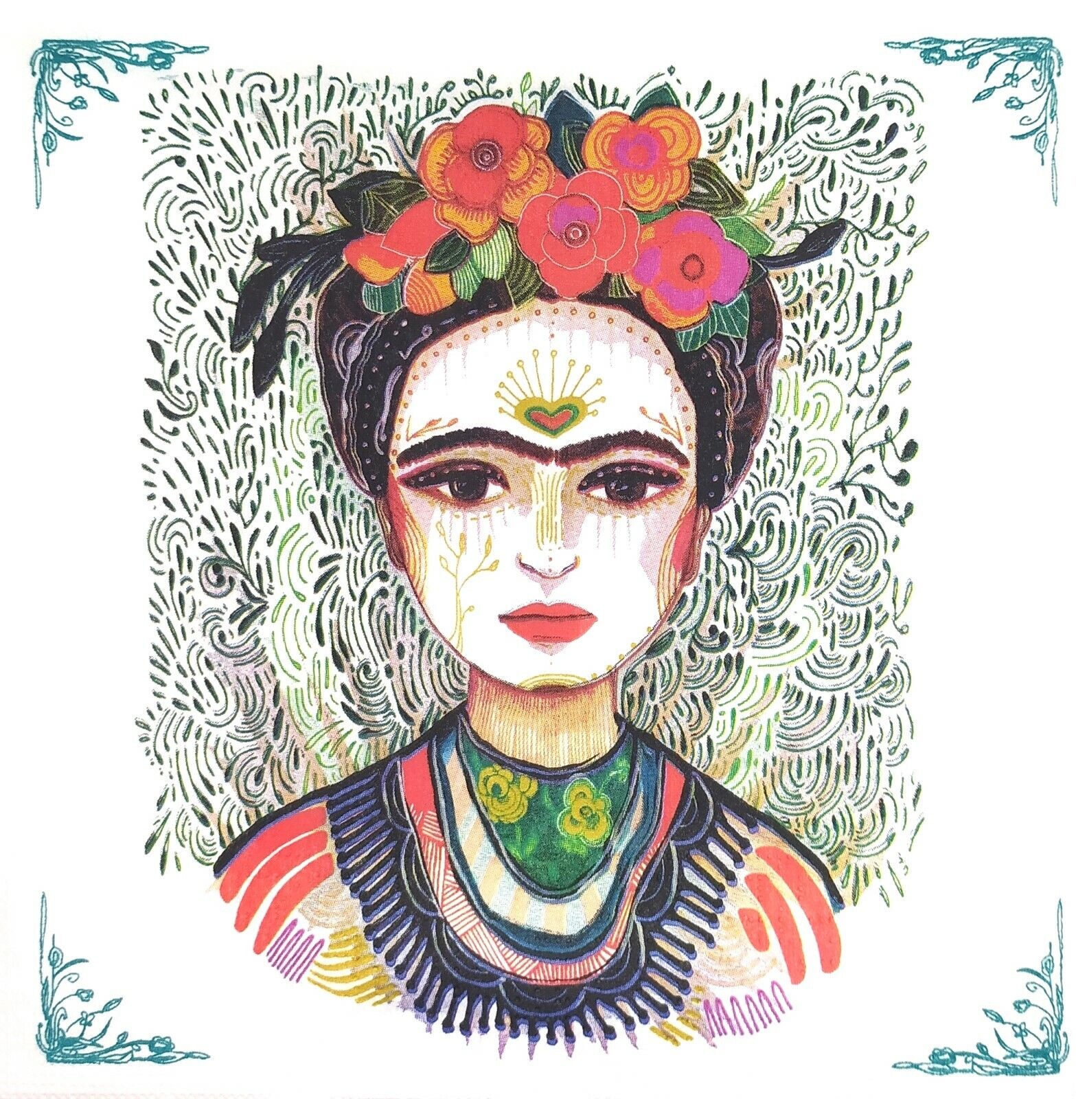 N620# 3 X Single Paper Napkins For Decoupage Craft Lady Woman Mada Frida