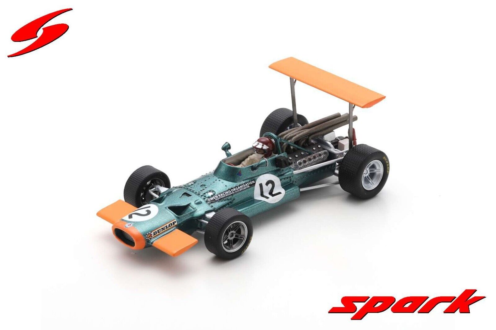 S5706 Spark: 1/43 Brm P133 #12 Spanish Grand Prix 1969 Jackie Oliver