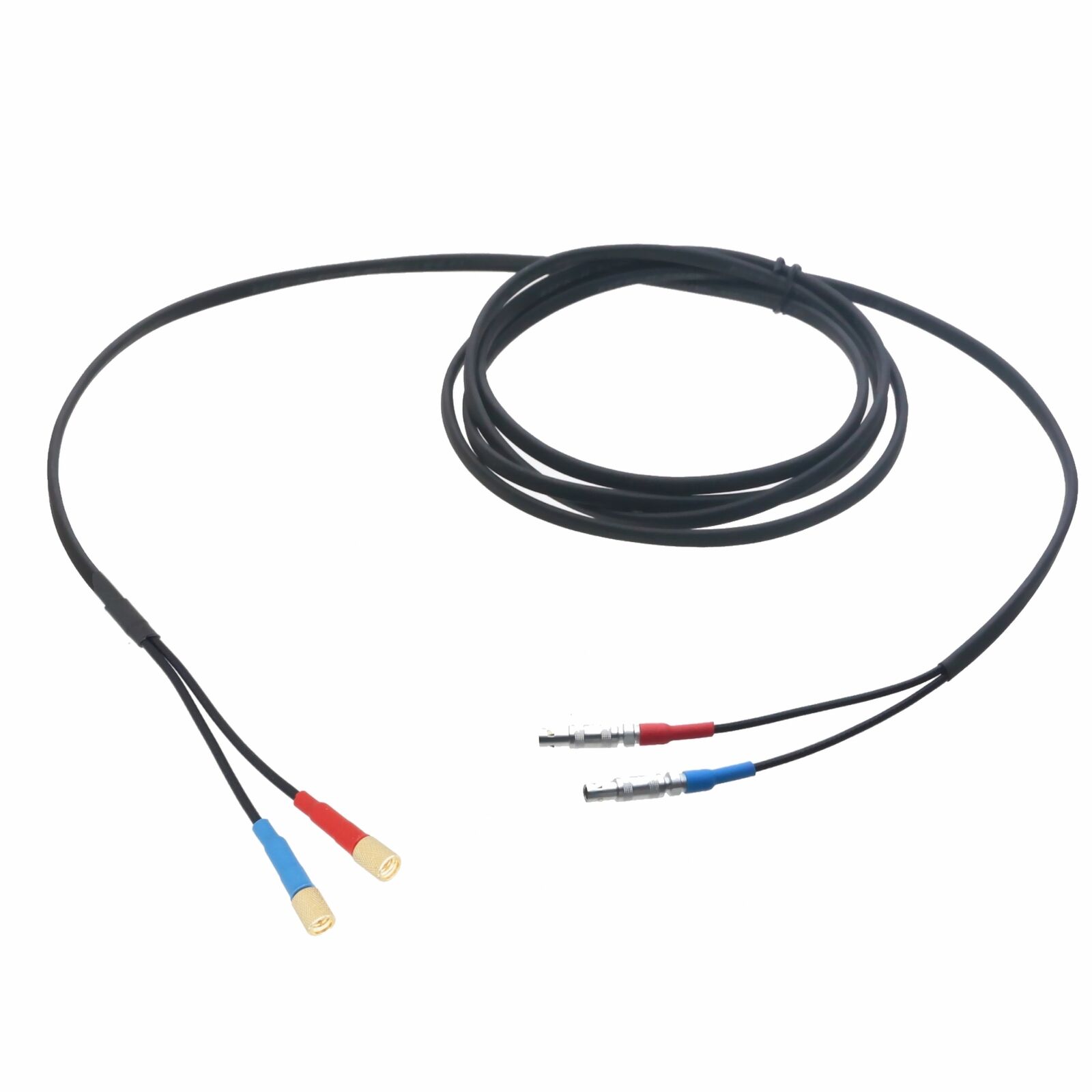 Microdot 10-32 To Red Blue Connector Cable For Panametrics Ultrasonic Transducer