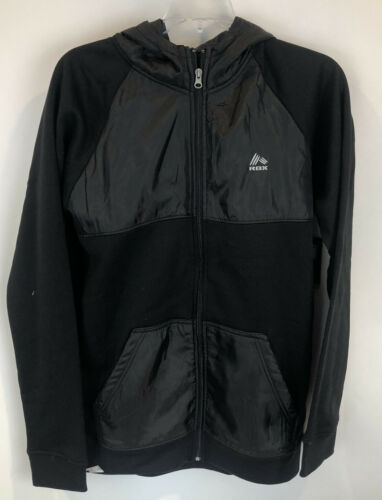 Rbx Active Youth Sz Xl 18/20 Black Athletic Full Zip Long Sleeve Hooded Jacket
