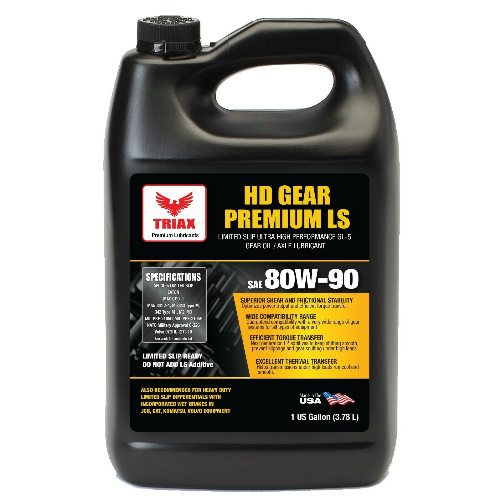 Triax Hd Gear Oil 80w90 Hypoid / Differential Gl-5 Limited Slip (1 Gallon)
