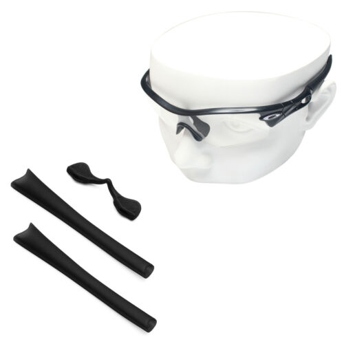Black Silicone Kit Replacement Ear Socks & Nose Piece For-oakley Radar Path