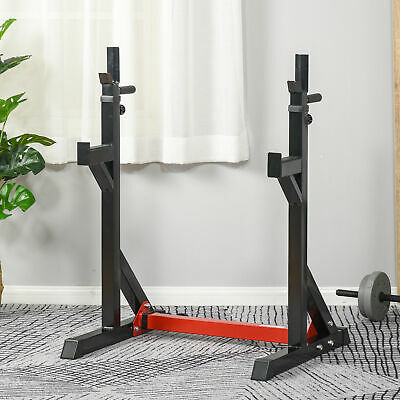 Adjustable 4-barbell Rack Squat Dip Stand Portable  Weight Lifting Bench Press