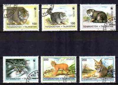 Tajikistan 1996 Felines (53) Yvert N° 86 In 89 & Pa 90 +91 Obliterated Used