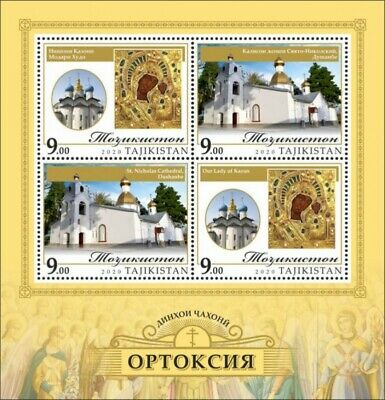 Tajikistan - 2020 Christianity - Orthodoxy - 4 Stamp Sheet - Taj2007a1
