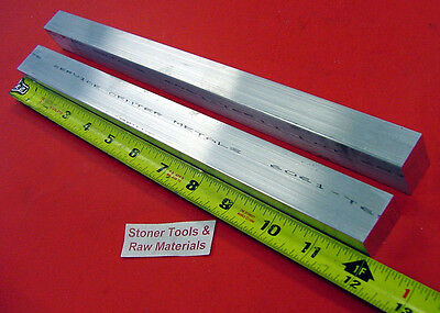 2 Pieces 3/4" X 1" Aluminum 6061 Flat Bar 12" Long Solid Extruded New Mill Stock