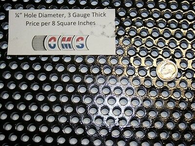 Perforated Steel 1/4 Inch Hole 3 Gauge Price Per 8 Square Inches Screen Sieve