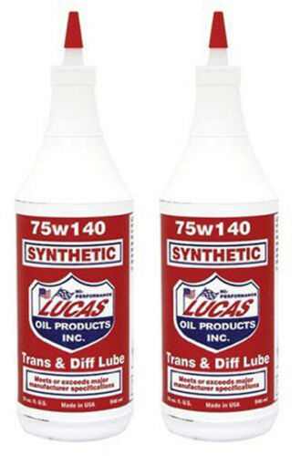 Lucas 75w140 Synthetic Gear Oil (1 Qt.) - 2 Pack Luc10121-2pk