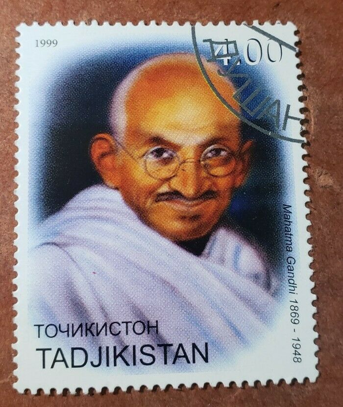 Gm63 Tajikistan 1999 Gandhi 4.00 Used Stamp