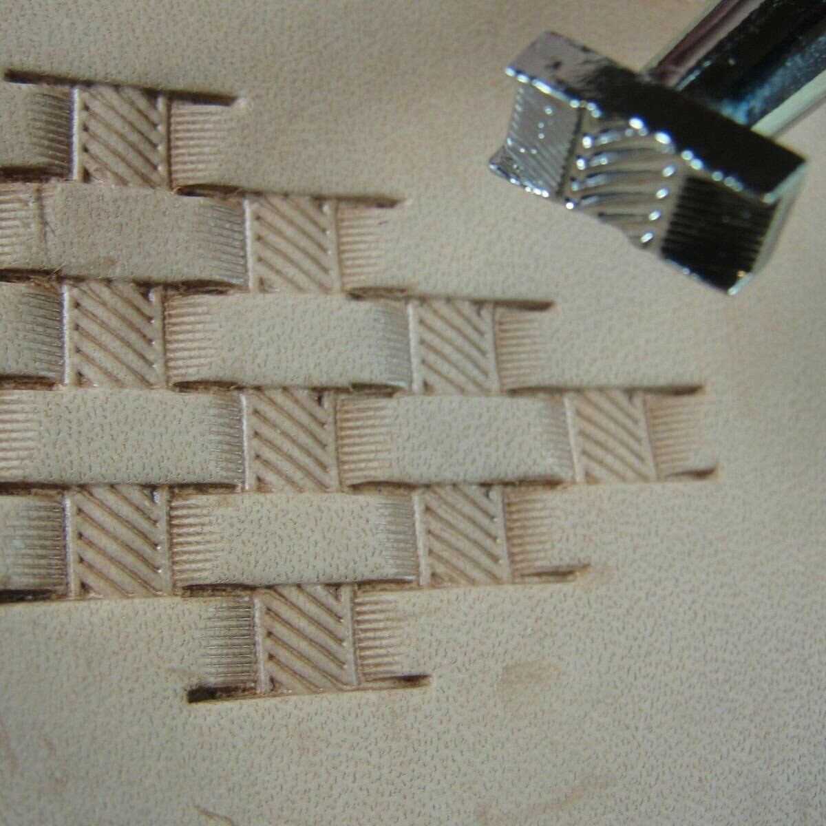 Leather Stamping Tool - #x500-2 Basket Weave Stamp