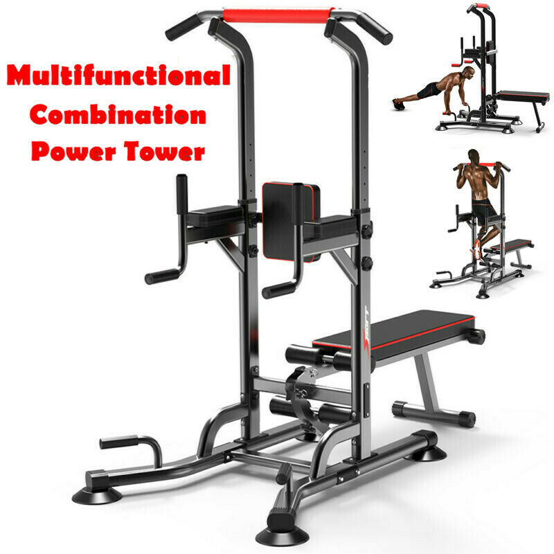 Dip Station Chin Up Bar Core Power Tower Pull Push Home Gym Fitness Equipment.*