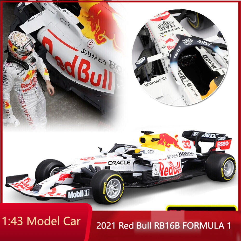 Bburago 1:43 2021 F1 Red Bull Rb16b 2nd Turkish Max Verstappen Model Car #33 Hot
